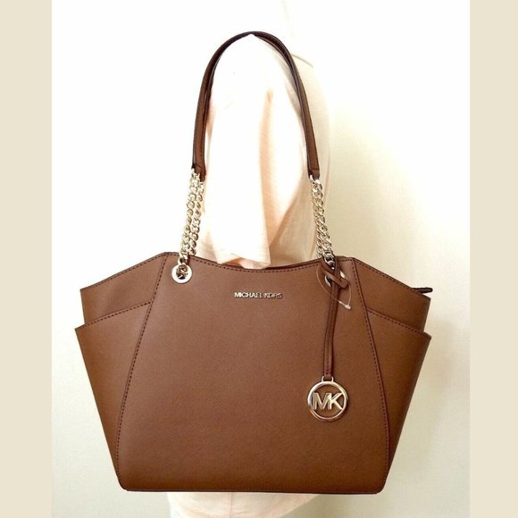 Michael Kors Jet Set Travel Large Chain Shoulder Tote - Picture 1 of 4